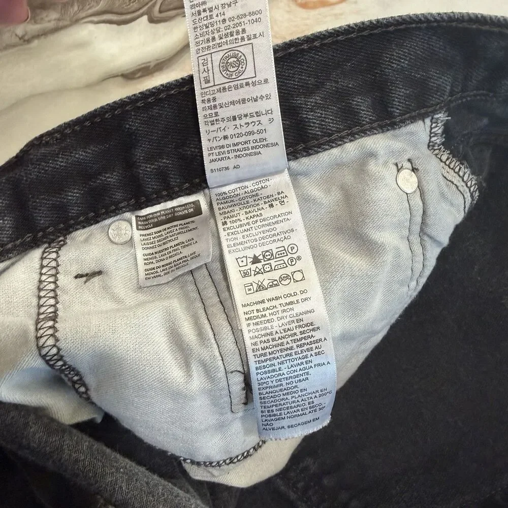 Levi's 550 Men's Black Relaxed Fit Tapered Jeans Size W44 L28 (Tag 44x30) 150th